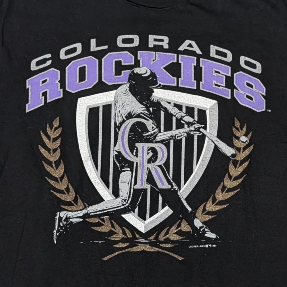 Vintage 1993 Colorado Rockies Jerzees T-Shirt Mens Large MLB Locker Line USA
